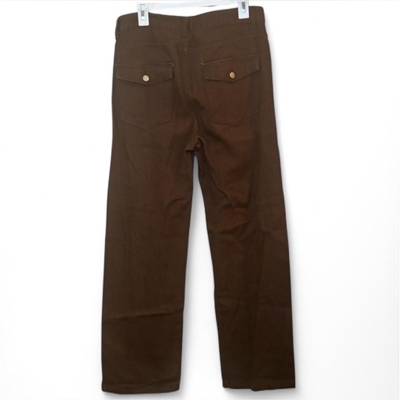 coffee brown straight leg jeans - Picture 3 of 4